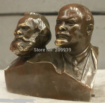 Huij 005711 Kinijos Kinijos Liaudies Kultūros Rankų darbo Žalvario BRAAS Statula Markso ir Lenino Skulptūra