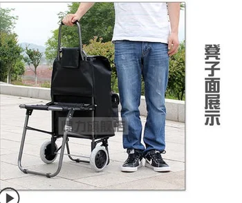 Hulili pakrovimo didelio masto lankstymo krepšelį pirkinių vežimėliai pirkti maisto krepšelius bagažo traukti vežimėliai