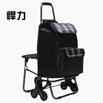 Hulili pakrovimo didelio masto lankstymo krepšelį pirkinių vežimėliai pirkti maisto krepšelius bagažo traukti vežimėliai