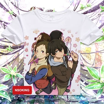 Hyouka T-Shirt Anime Chitanda Eru Cosplay T shirts Vasaros Mados Vyrai Moterys Kvėpuojantis komfortą Tees Viršūnės