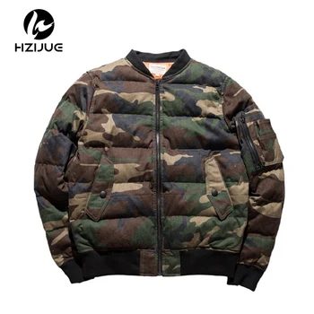 HZIJUE New 2017 Camouflage Down Parkas Jackets Men's Parka Coat Male Parkas Winter Jacket Men Military Down Overcoat M-5XL