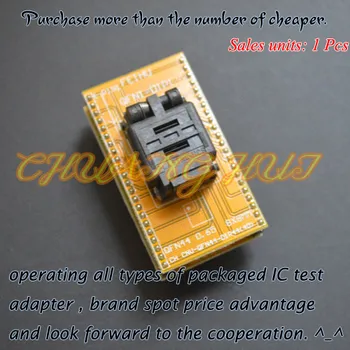 IC BANDYMŲ QFN44 į DIP44 Programuotojas Adapteris WSON44 DFN44 MLF44 bandymo lizdas (1 pin kairėje) Žingsnio=0,65 mm Size=8x8mm