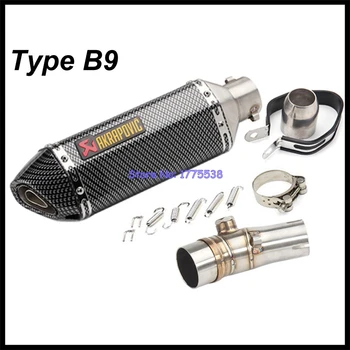 ID:48mm ER6N ER6F Exhaust Adapter Stainless Steel Motorbike Motorcycle Muffler Exhaust Pipe Escape Damper with ER6N ER6F Adapter