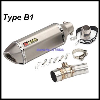 ID:48mm ER6N ER6F Exhaust Adapter Stainless Steel Motorbike Motorcycle Muffler Exhaust Pipe Escape Damper with ER6N ER6F Adapter