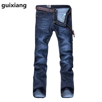Iki 2017 m. Pavasario naują stilių Vyras tiesiai aukštos kokybės Tiesūs džinsai, vyriški medvilnės atsitiktinis džinsus jauno vyro džinsai vyrams dydis 32-38