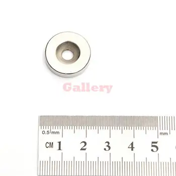 Iman Neodimio Neodimio Magnetas 15 Vnt. Daug N50 20x5mm Skylę 5mm Įsprausti Žiedo Magnetus Turas Retųjų Žemių Neodimio