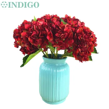 INDIGO - Didmeninė 100vnt Hydrangea Su Lapais Hydrange Gražus Vestuvių Gėlių Gėlių Įvykis Šalies Stalo Gėlių Nemokamas Pristatymas