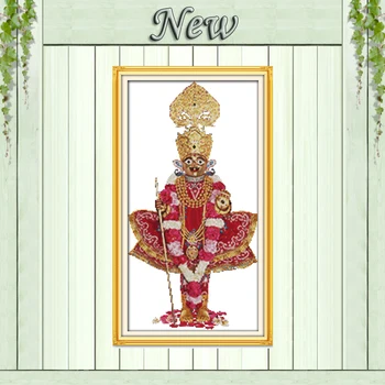 Indijos Religijos dievas dekoras, paveikslai skaičiuojami atspausdinta ant drobės DMC 14CT 11CT kinijos Kryželiu Siuvinėti Rinkiniais, Siuvinėjimo rinkiniai