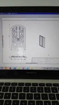 Individualizuotos dizainas kaustytomis geležies lauko durų gamintojas, modelis hench-ied1