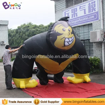 Individualų dekoratyvinis 2,5 metrų milžinas pripučiami beždžionių gorilos reklamos susprogdinti orangutan kopijos rodyti žaislai