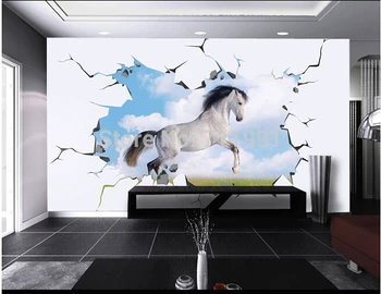 Individualų foto tapetai arklių tapetai kambarį, miegamąjį, TV foną, vinilo papel de parede 3D