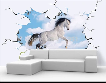 Individualų foto tapetai arklių tapetai kambarį, miegamąjį, TV foną, vinilo papel de parede 3D
