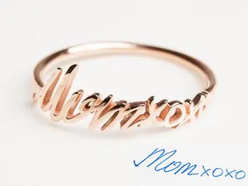 Individualų rašysenos žiedas vestuvinis žiedas vestuvinis žiedas asmeniniams Kalėdų dovana gimtadienio dovana vardo inicialai