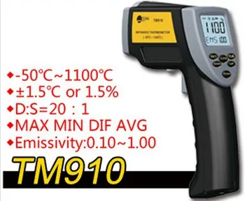 Infraraudonųjų spindulių termometras TM910 skaitmeninis termometras valdytojas Temperatūros jutiklio diapazonas yra nuo -50 C-1100 C