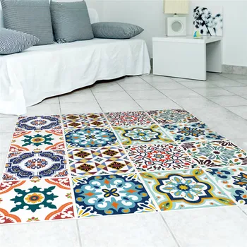 INS giliai spalvos Viduržemio jūros regiono stiliaus PVC grindų lipdukas Miegamasis Studijuoti Kambarys vandeniui neslidus dilimui grindų lipdukai