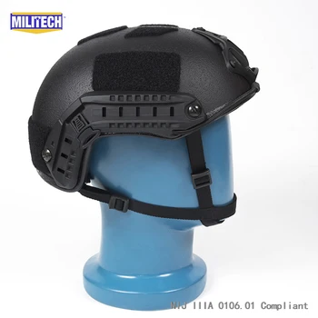 ISO Sertifikuota MILITECH 1.25 KG Lite Black Super High Cut Kevlar Balistinių Šalmas lengvas SWAT Bulletproof Šalmas DEVGRU ANTSPAUDAS