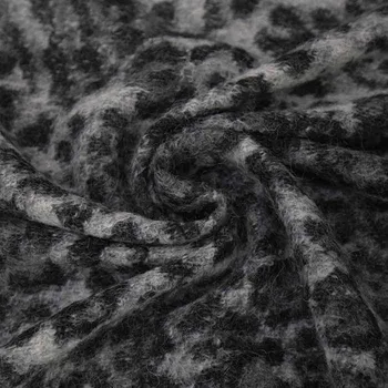Italijos aukštosios mados podiumo leopardų kailio megztinis megztas vilnos audinius, mados drabužiai ir drabužių poliesterio / vilnos, sumaišytus fabr
