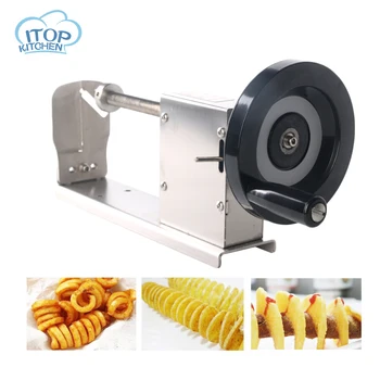 ITOP H002 3-funkcija Daržovių Cutter Susukti Bulvių Slicer Spiralės Morkų Pjovimo Mašina