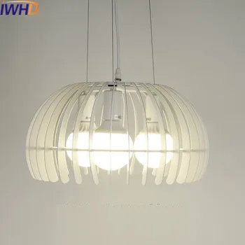 IWHD 3 Galvutės, LED Kabo lempa Mados Restoranas Sieniniai šviestuvai Namų Apšvietimo Armatūra Valgomasis Lampen Balta Juoda Lamparas