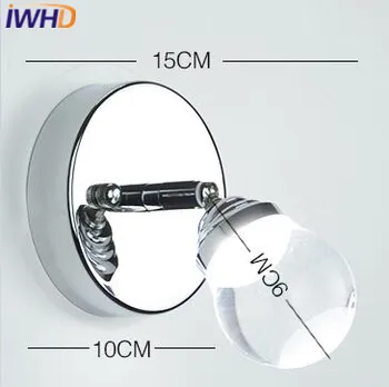 IWHD Alifatiniai Vonios Veidrodis LED Sienos Lempos Šiuolaikinės Kūrybos Žarna Ketaus Vandeniui Sconce Apšvietimas Šviestuvai, Miegamojo Arandela