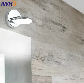 IWHD Alifatiniai Vonios Veidrodis LED Sienos Lempos Šiuolaikinės Kūrybos Žarna Ketaus Vandeniui Sconce Apšvietimas Šviestuvai, Miegamojo Arandela