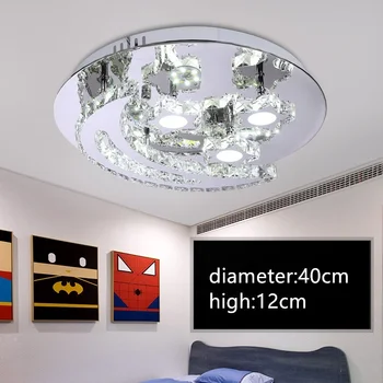IWHD LED lubų Šviesos Armatūra K9 Kristalų Modernių Lubų Lempos Nerūdijančio Plieno Šviestuvas Plafonnier Kambarį Lampara Techo