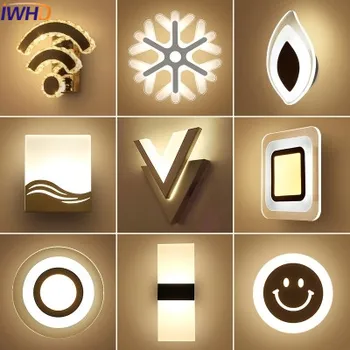 IWHD LED Modernios Sienos Šviesos Kūrybos Patalpų Linghting Sconce Sienos Lempos Miegamasis, Šalia Restorano Namų Apšvietimo Laiptai Arandela