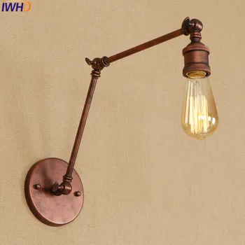 IWHD Reguliuojamas Retro LED Sienų šviestuvai Šviestuvai Namų Apšvietimo Stiliaus Loft Pramonės Sienos Lempos Derliaus Sconce Wandlamp Lampen