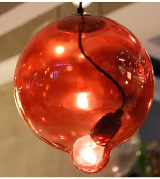 IWHD Stiklo Kamuolys Kabo LED Lempos Šiuolaikinės Kūrybos Spalva, Pakabukas Žiburiai Kambarį Hanglamp Miegamasis Baro, Šviestuvas, Pakabos