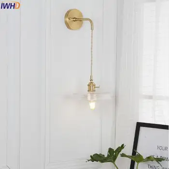 IWHD Vario Sienos Lempos Šiaurės LED Wandlamp Įrenginiai, Namų Apšvietimas Su Stiklo lempų gaubtų Sienų apšvietimo Kambarį Šviestuvas