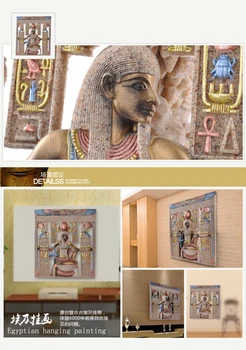 Iškviesti Senovės Egipto Žavinga Egipto Faraono Amatų Colorfed Piešimo Rankų darbo smiltainio sienos kabo namų puošybai