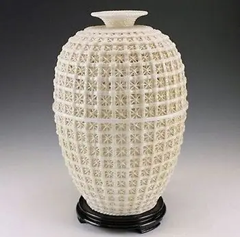 Išskirtinį Gražus Kinijos Balto Porceliano rankų darbo keramikos hollow-out Vaza