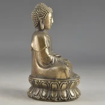 Išskirtinį Kinijos Palaiminti Kolekcionavimas Vario Amuletas Buddha Sakyamuni Statula