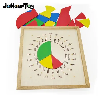 JaheerToy Montessori Švietimo Žaislas Vaikų Žaislai Matematikos Mokymo Pagalbos Dalinės Plokštelės Apskritimo ilgio Santykį Medienos