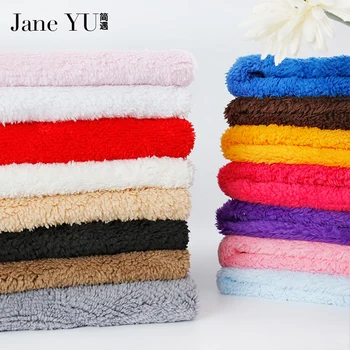 JaneYU 100x160cm 13 colors super soft lamb Fabric DIY Textile doll/ scarves/ gloves/ pajamas/ quilt Sheep flannelette cashmere