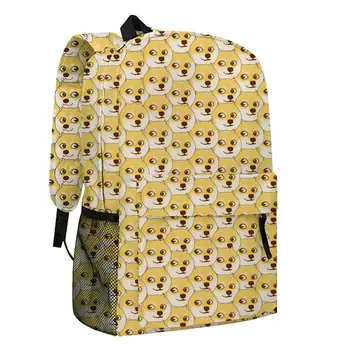 Japanese Style Shiba Inu Canvas Backpack Student Cute Doge Schoolbag Vintage Notebook Backpack For Girls School 031803