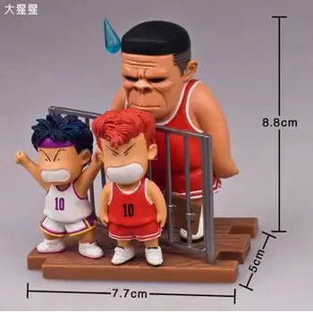 Japonijos Anime Slam Dunk PVC Veiksmų Skaičiai modelio Žaislai Berniukų Krepšinio Aukštos kokybės Dovanos Sakuragi Hanamichi 5vnt/daug N64