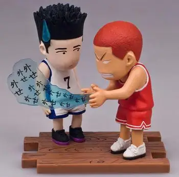 Japonijos Anime Slam Dunk PVC Veiksmų Skaičiai modelio Žaislai Berniukų Krepšinio Aukštos kokybės Dovanos Sakuragi Hanamichi 5vnt/daug N64