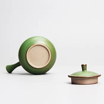 Japonijos Kung Fu Arbatos Rinkinys Keramikos Krosnies Rupi Keramikos Pusėje Rankena Arbatinukas Arbatos Puodelio Namų Dekoro Kabineto Puošyba, Dovanų Dėžutėje Green New