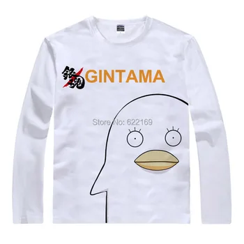 Japonijos Sidabro Siela Gintama anime t-shirt anime Gintoki Sakata medvilnės marškinėliai Cosplay kalėdų Kostiumai anime drabužiai