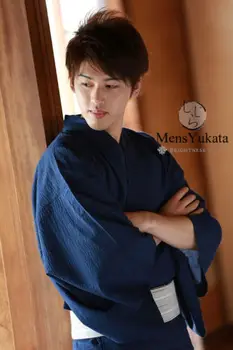 Japonijos Vyrų Samurajus Kimono Yukata Vasaros Festivalis Pižama Sleepwear Kostiumas be obi