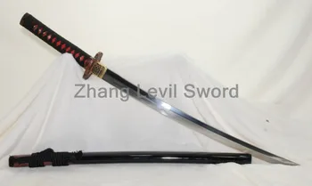 Japonų samurajus kardas derliaus ašmenys 32768 sluoksniais sulankstytas plieno, molio grūdintas aštrių katana gali sumažinti bambuko