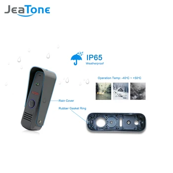 JeaTone Vaizdo Doorbell Sistema, 4 Colių 1200TVL Rainproof Naktinio Matymo Lauko Kameros Ir Patalpų Stebėti Durys, Domofonas Telefono komplekte