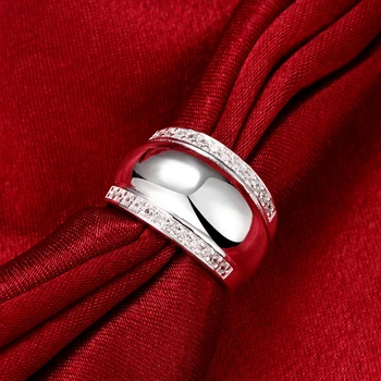 JEEXI Šiuolaikinės 925 Sterlingas Sidabro Žiedai Moterims Žmogus Nematomas Nustatymas CZ Kristalų AAAA Vestuvės Vestuvinis Žiedas Papuošalai