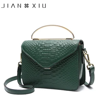 JIANXIU Brand Genuine Leather Handbag Luxury Handbags Women Bags Designer Crocodile Texture Shoulder Crossbody Small Tote Bag