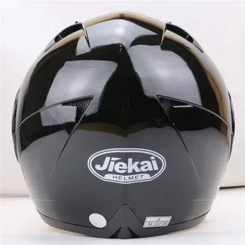 JIEKAI 105 OFF Road undrape veidą Motociklo Šalmas riteris motokroso Motociklą Jojimo šalmai pagaminti iš ABS Ryškiai juoda spalva