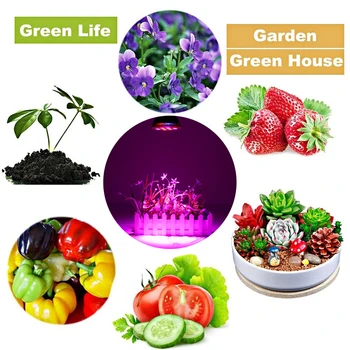 Jiguoor LED Augalų Auga Šviesos Blub E27 54W Aliuminio Veiksmingas Visą Spektrą Augimo Lempos Blub efektą Sukeliančių Hydroponics Daržovių Augalų
