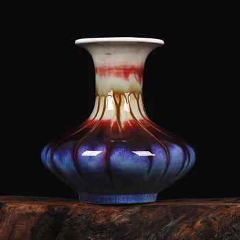 Jingdezhen keramikos krosnies senovinė vaza gyvenamojo kambario, apdaila, Namų Dekoravimo kreko pavasaris ateina per visą formą. rankdarbiai