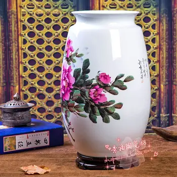 Jingdezhen keramikos vaza, bijūnas porceliano famille rose porceliano papuošalus, vestuvių dovanos, Namų Baldai gyvenamasis kambarys