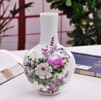 Jingdezhen keramikos vaza dangaus sferos šiuolaikinių namų puošybai Naujų namų patalpų įrengimui skirti dirbiniai, vazos